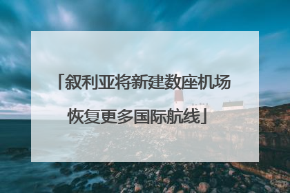 叙利亚将新建数座机场 恢复更多国际航线