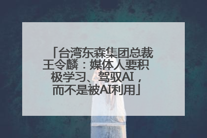 台湾东森集团总裁王令麟：媒体人要积极学习、驾驭AI，而不是被AI利用
