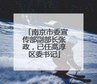南京市委宣传部副部长张政，已任高淳区委书记