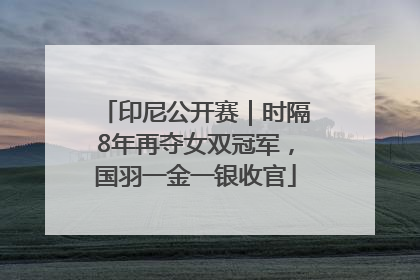 印尼公开赛｜时隔8年再夺女双冠军，国羽一金一银收官