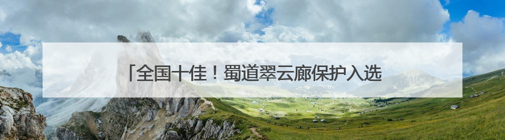 全国十佳！蜀道翠云廊保护入选全国文物事业高质量发展案例