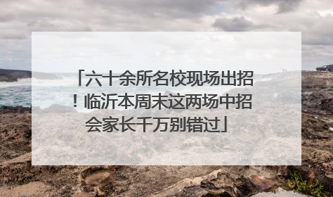 六十余所名校现场出招！临沂本周末这两场中招会家长千万别错过