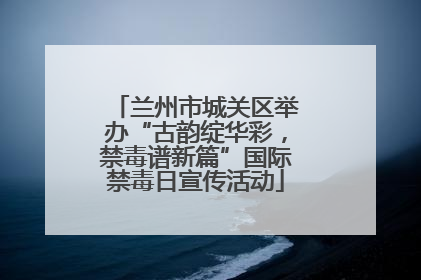 兰州市城关区举办“古韵绽华彩，禁毒谱新篇”国际禁毒日宣传活动