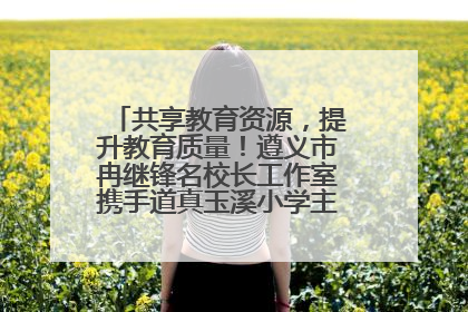 共享教育资源，提升教育质量！遵义市冉继锋名校长工作室携手道真玉溪小学主题研修出新出彩
