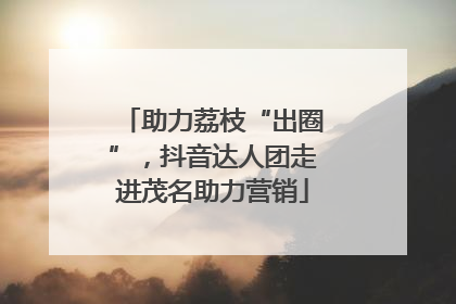 助力荔枝“出圈”，抖音达人团走进茂名助力营销