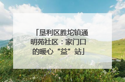垦利区胜坨镇通明苑社区：家门口的暖心“益”站