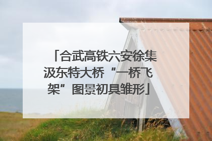 合武高铁六安徐集汲东特大桥“一桥飞架”图景初具雏形