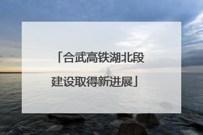 合武高铁湖北段建设取得新进展