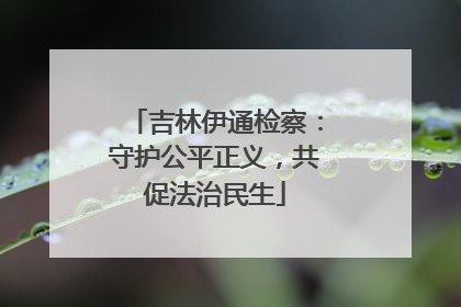 吉林伊通检察：守护公平正义，共促法治民生