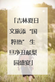 吉林夏日文旅添“国粹热” 生旦净丑献梨园盛宴