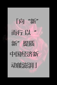 向“新”而行 以“新”提质 中国经济新动能澎湃