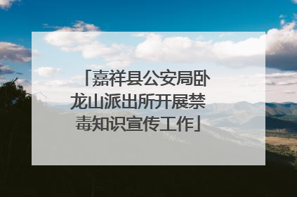 嘉祥县公安局卧龙山派出所开展禁毒知识宣传工作