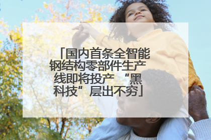 国内首条全智能钢结构零部件生产线即将投产 “黑科技”层出不穷