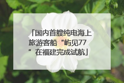 国内首艘纯电海上旅游客船“屿见77”在福建完成试航