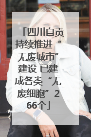 四川自贡持续推进“无废城市”建设 已建成各类“无废细胞”266个