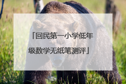 回民第一小学低年级数学无纸笔测评