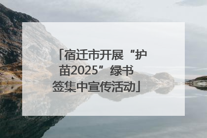 宿迁市开展“护苗2025”绿书签集中宣传活动