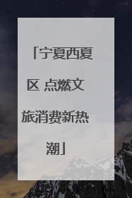 宁夏西夏区 点燃文旅消费新热潮