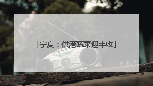 宁夏：供港蔬菜迎丰收