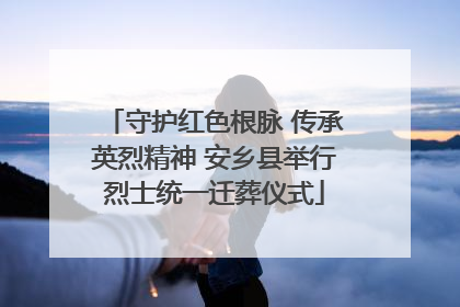 守护红色根脉 传承英烈精神 安乡县举行烈士统一迁葬仪式