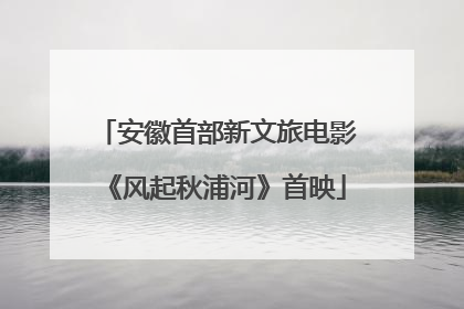 安徽首部新文旅电影《风起秋浦河》首映