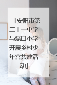 安阳市第二十一中学与磊口小学开展乡村少年宫共建活动