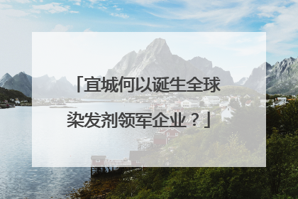 宜城何以诞生全球染发剂领军企业？
