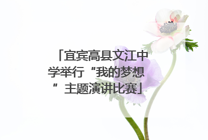 宜宾高县文江中学举行“我的梦想”主题演讲比赛