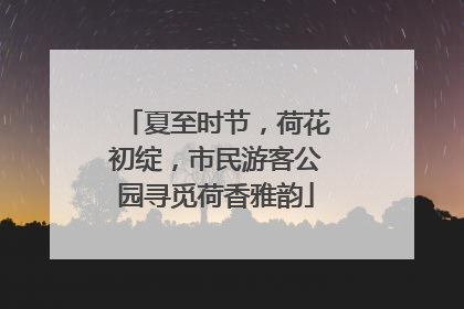 夏至时节，荷花初绽，市民游客公园寻觅荷香雅韵