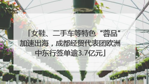 女鞋、二手车等特色“蓉品”加速出海，成都经贸代表团欧洲中东行签单逾3.7亿元