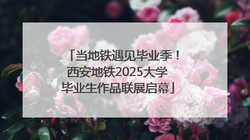 当地铁遇见毕业季！西安地铁2025大学毕业生作品联展启幕
