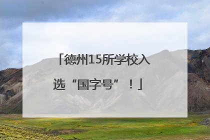 德州15所学校入选“国字号”！