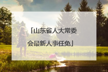 山东省人大常委会最新人事任免
