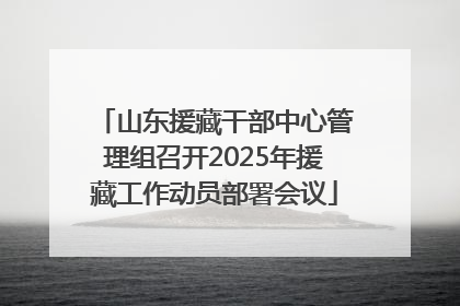 山东援藏干部中心管理组召开2025年援藏工作动员部署会议