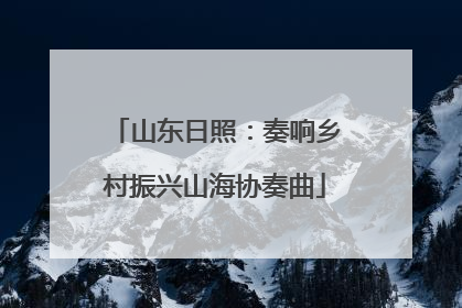 山东日照：奏响乡村振兴山海协奏曲