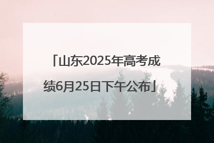 山东2025年高考成绩6月25日下午公布