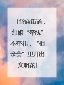 岱庙街道：红娘“牵线”不牵礼，“相亲会”里开出文明花
