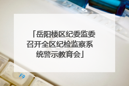 岳阳楼区纪委监委召开全区纪检监察系统警示教育会