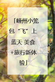 嵊州小笼包“飞”上蓝天 美食+旅行新体验