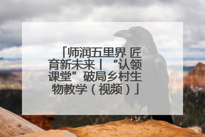 师润五里界 匠育新未来丨“认领课堂”破局乡村生物教学（视频）