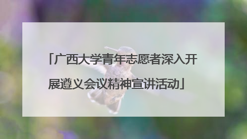 广西大学青年志愿者深入开展遵义会议精神宣讲活动