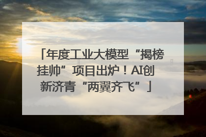 年度工业大模型“揭榜挂帅”项目出炉！AI创新济青“两翼齐飞”