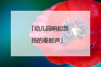 幼儿园响起悠扬的秦腔声