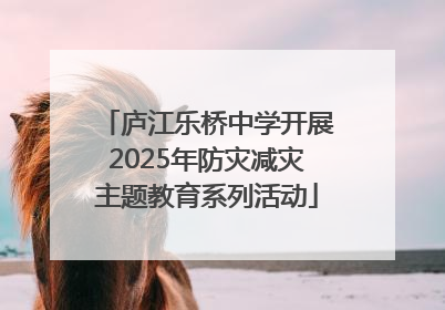 庐江乐桥中学开展2025年防灾减灾主题教育系列活动
