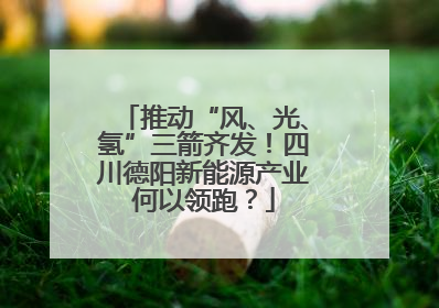 推动“风、光、氢”三箭齐发！四川德阳新能源产业何以领跑？