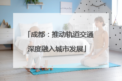 成都：推动轨道交通深度融入城市发展