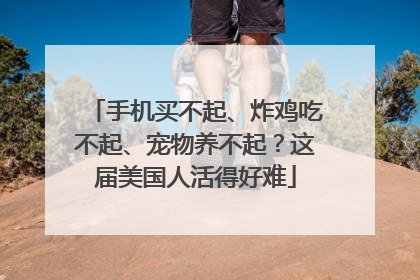 手机买不起、炸鸡吃不起、宠物养不起？这届美国人活得好难