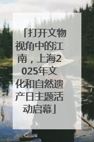打开文物视角中的江南，上海2025年文化和自然遗产日主题活动启幕