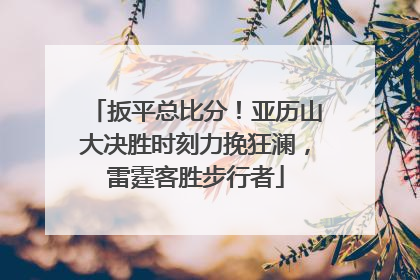 扳平总比分！亚历山大决胜时刻力挽狂澜，雷霆客胜步行者