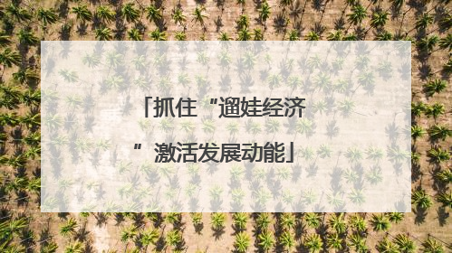 抓住“遛娃经济”激活发展动能